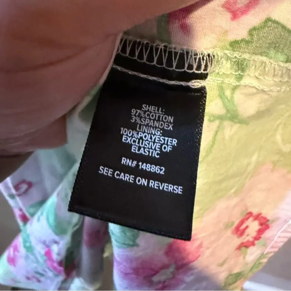 TORRID Green & Pink Floral Ruffle Strap Midi Dress | Size 1 - Picture 6 of 13
